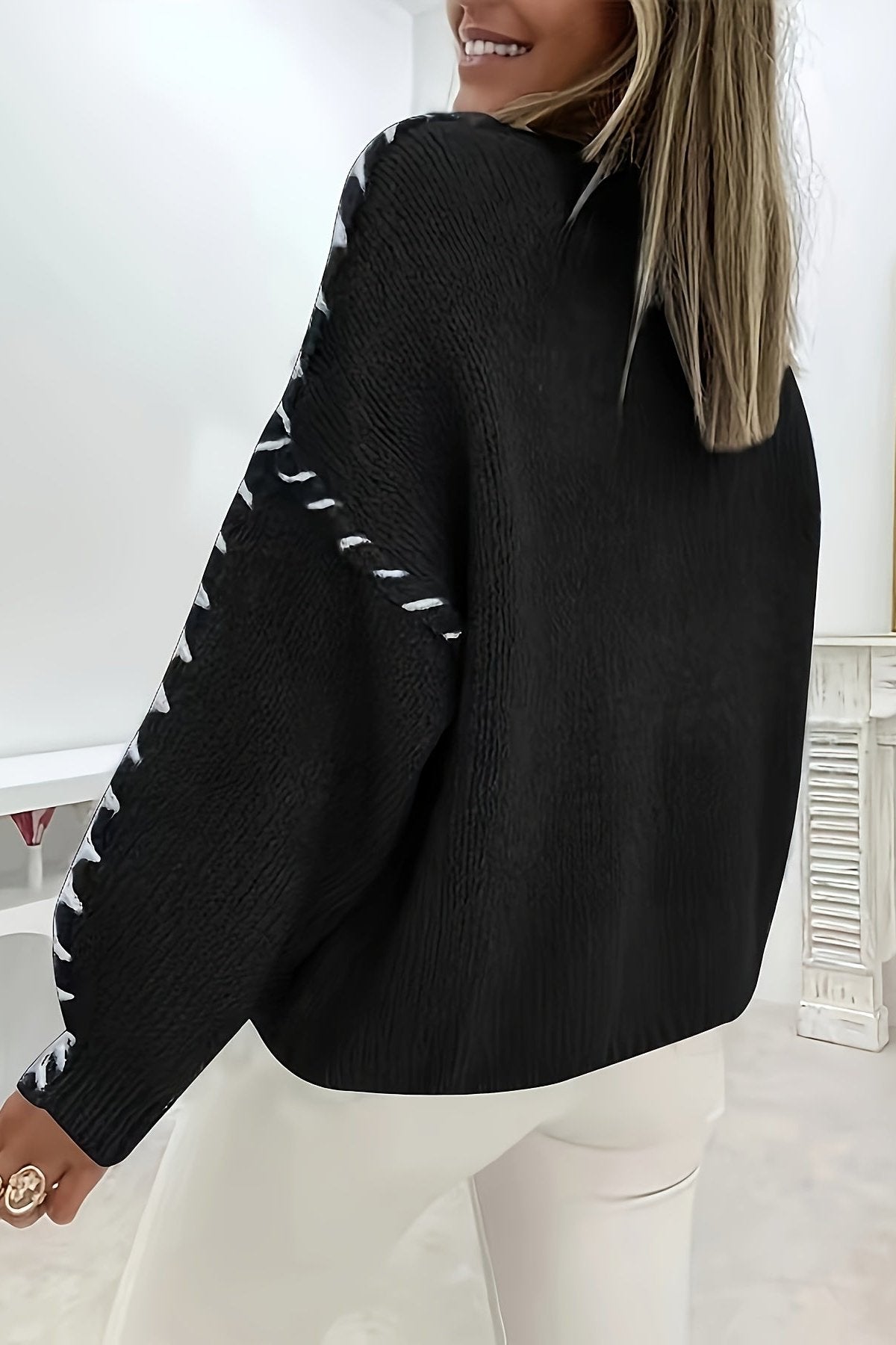 Trui met lange mouwen en mouwdetail
